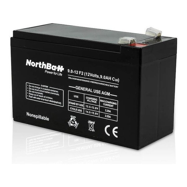 Northbatt Μπαταρία UPS με Χωρητικότητα 9Ah και Τάση 12V