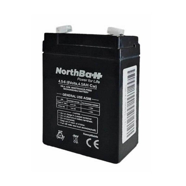 ΜΠΑΤΑΡΙΑ (VRLA) NorthBatt 6V 4.5AH